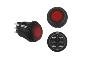 Rigid Industries 3 Position 3/4in Cherry Rocker Switch 