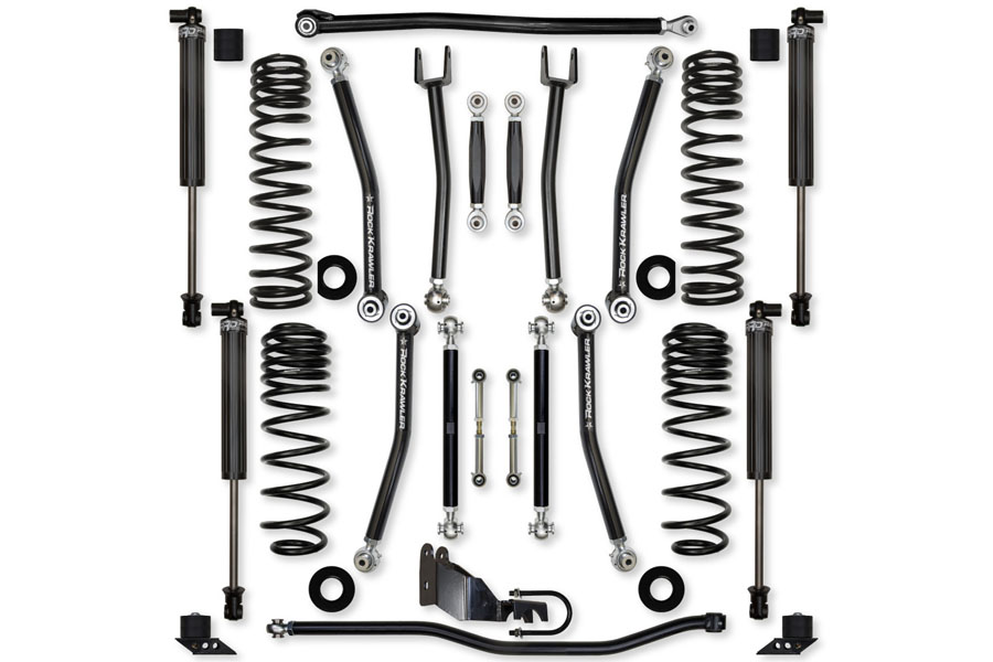 Rock Krawler 4.5in X-Factor 'No Limits' Mid-Arm Lift Kit w/ RRD Shocks ( Part Number: JL45NL-4XES1)
