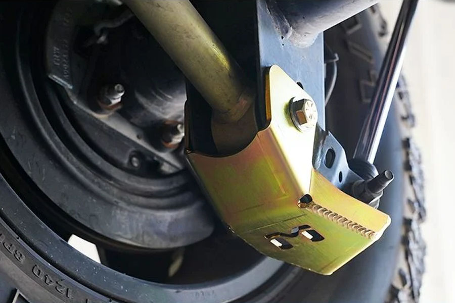 MetalCloak Rear Bolt-On Shock Bracket Skid Plate - Pair - JL