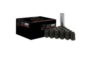 West Coast 6 Lug 1/2x20 Closed Spline Lug Nuts, Black 24 pieces - JK/TJ/XJ/YJ