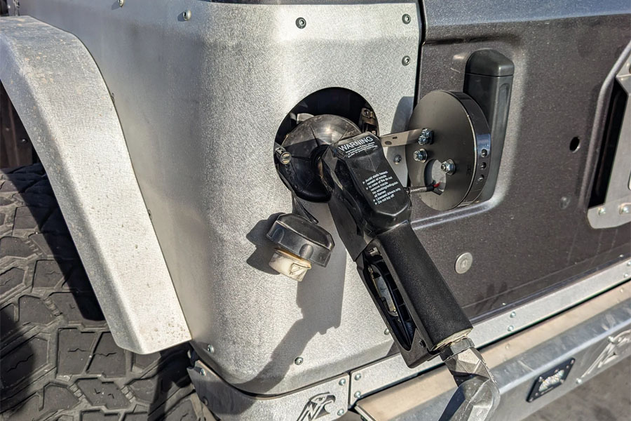 Next Venture Motorsports Rear Steel Corner Armor w/ Lights (Stealth Fuel Door) - Bare - JL 4DR