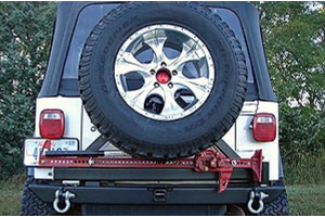 Rock Hard 4x4 Patriot Series Rear Bumper w/Tire Carrier Black - LJ/TJ/YJ/CJ