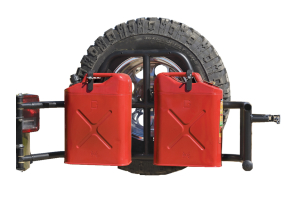 OR-Fab Rear Tire Carrier w/Jerry Cans Mounts Bike Black