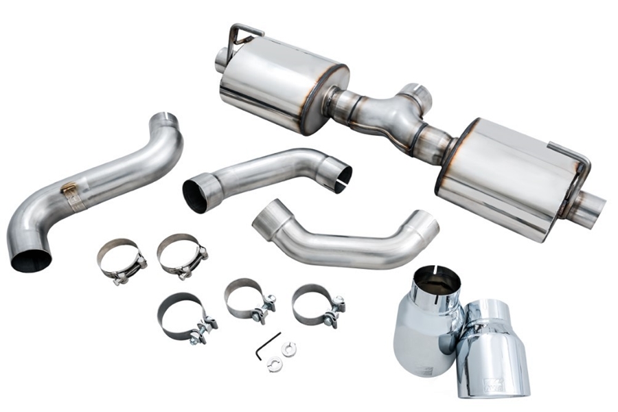 AWE Tread Edition Axle-Back Dual Exhaust w/ Chrome Tips - JL 3.6L/2.0L