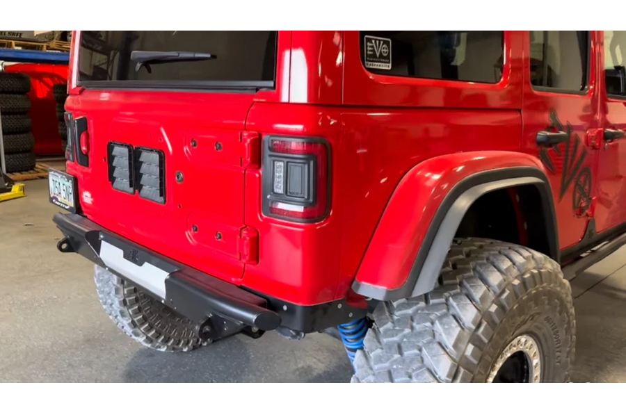 EVO Manufacturing KSPEC Pre Runner Rear Tube Bumper - Black - JL