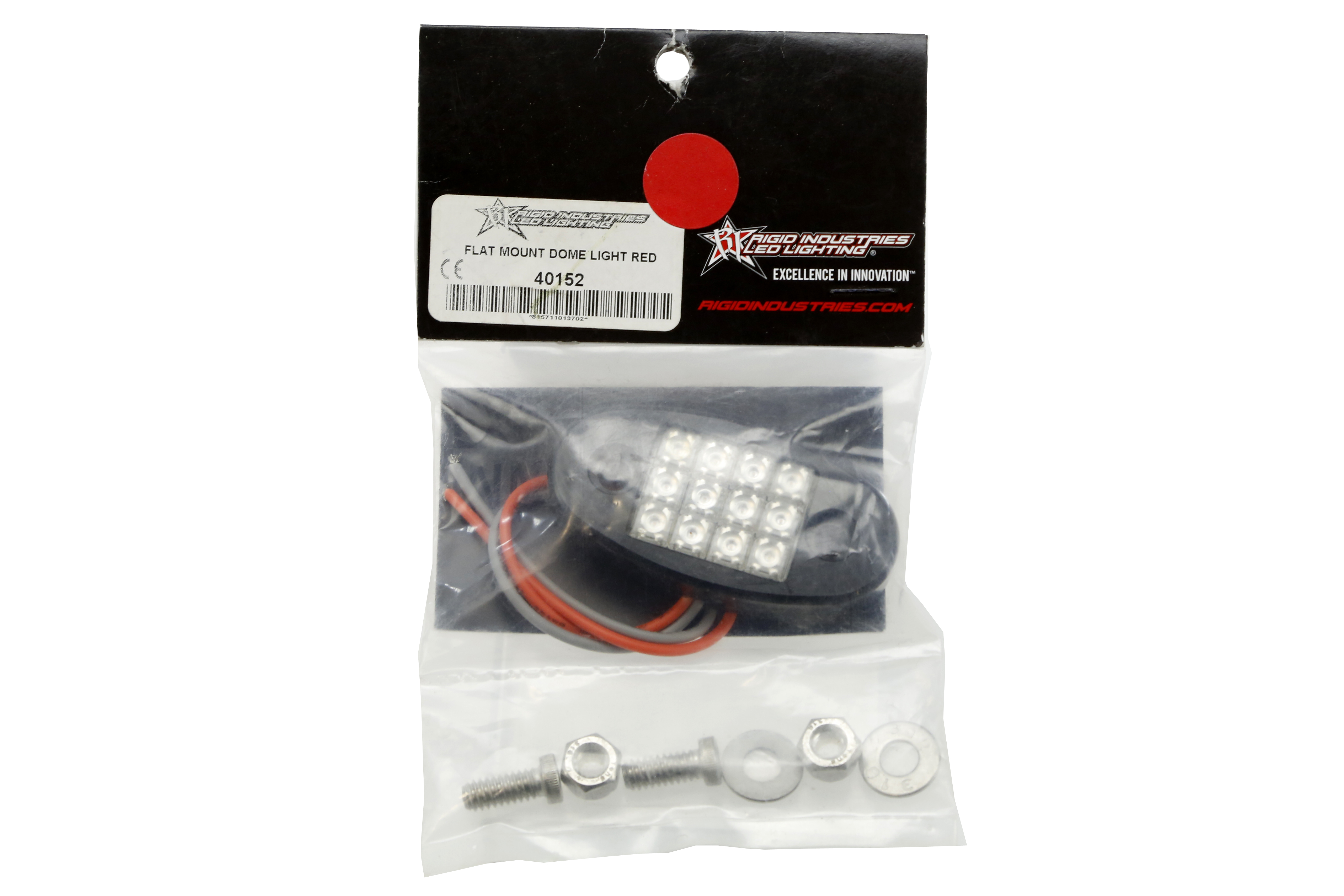 Rigid Industries LED Dome Light w/ Flat Mount Red - JK