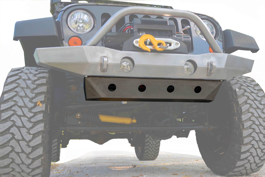 Jeep Jk Lod Destroyer Front Bumper Skid Plate Black Powder Coated Jeep Rubicon 2007 2018 Jsp0701