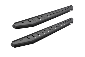Go Rhino RB20 Running Boards w/ Brackets and Drop Steps - Bedliner Coating - JT