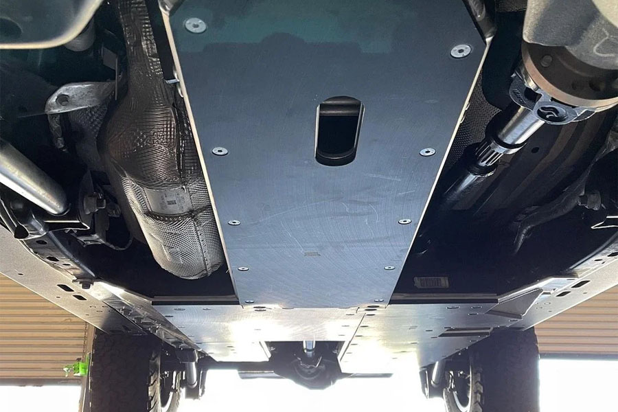 Next Venture Motorsports Aluminum Belly Skid w/ Rear Exhaust&DEF Skid - UHMW - JL Diesel 