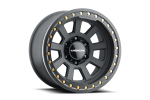 Vision Wheel 350 Ojos Beadlock Wheel, 17x9 5x5 - Satin Black - JT/JL/JK