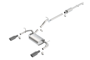 Borla Performance Touring Dual Cat-Back Exhaust System w/Black Tip - JK 4dr 2012+