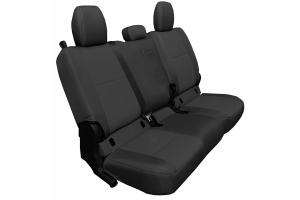 Bartact Tactical Series Rear Seat Covers - Black/Black, No Armrest - JT