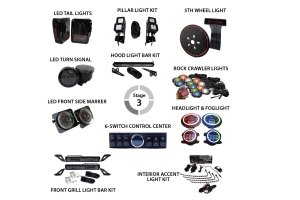Racers Sport Lighting Stage 3 Zombie King LED Lighting Combo Package - JK