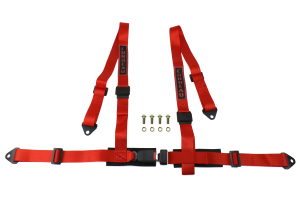 Corbeau 4-Point Harness Belt Red Bolt-in