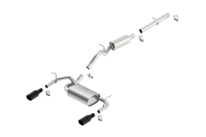Borla Performance Touring Dual Cat-Back Exhaust System w/Black Tip - JK 2DR 2012+