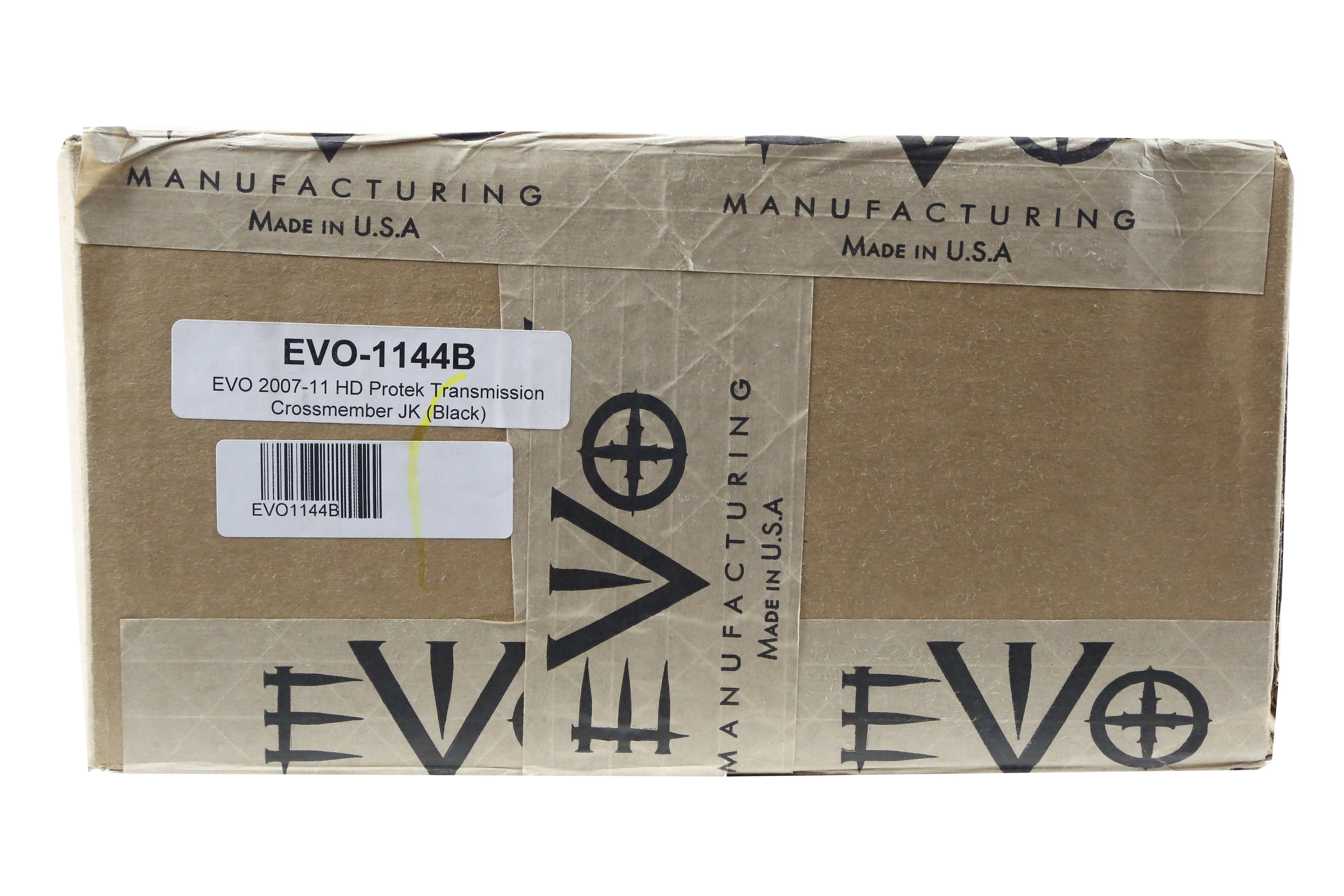 Evo Manufacturing HD Protek Transmission Crossmember Black - JK 2007-11
