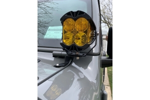 Motobilt A-Pillar Light Mount Kit - Black - JT/JL