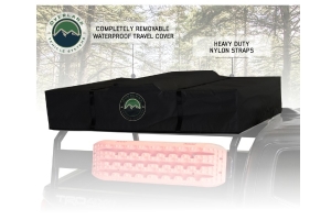 Overland Vehicle Systems Nomadic 3 Extended Roof Top Tent - Dark Gray Base w/Green Rain Fly & Black Cover w/Black Aluminum Base, Black Ladder