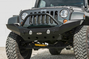 LOD Destroyer Full-Width Front Bumper w/Bull Bar Black Powder Coated - JK