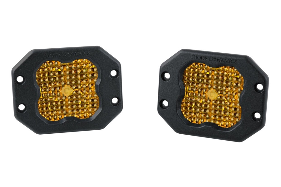 Diode Dynamics SS3 Pro Flush Mount LED Pods, ABL Yellow - Flood