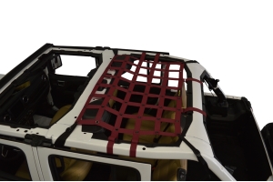 Dirty Dog 4x4 Rear Seat Netting, Maroon - JL 4Dr