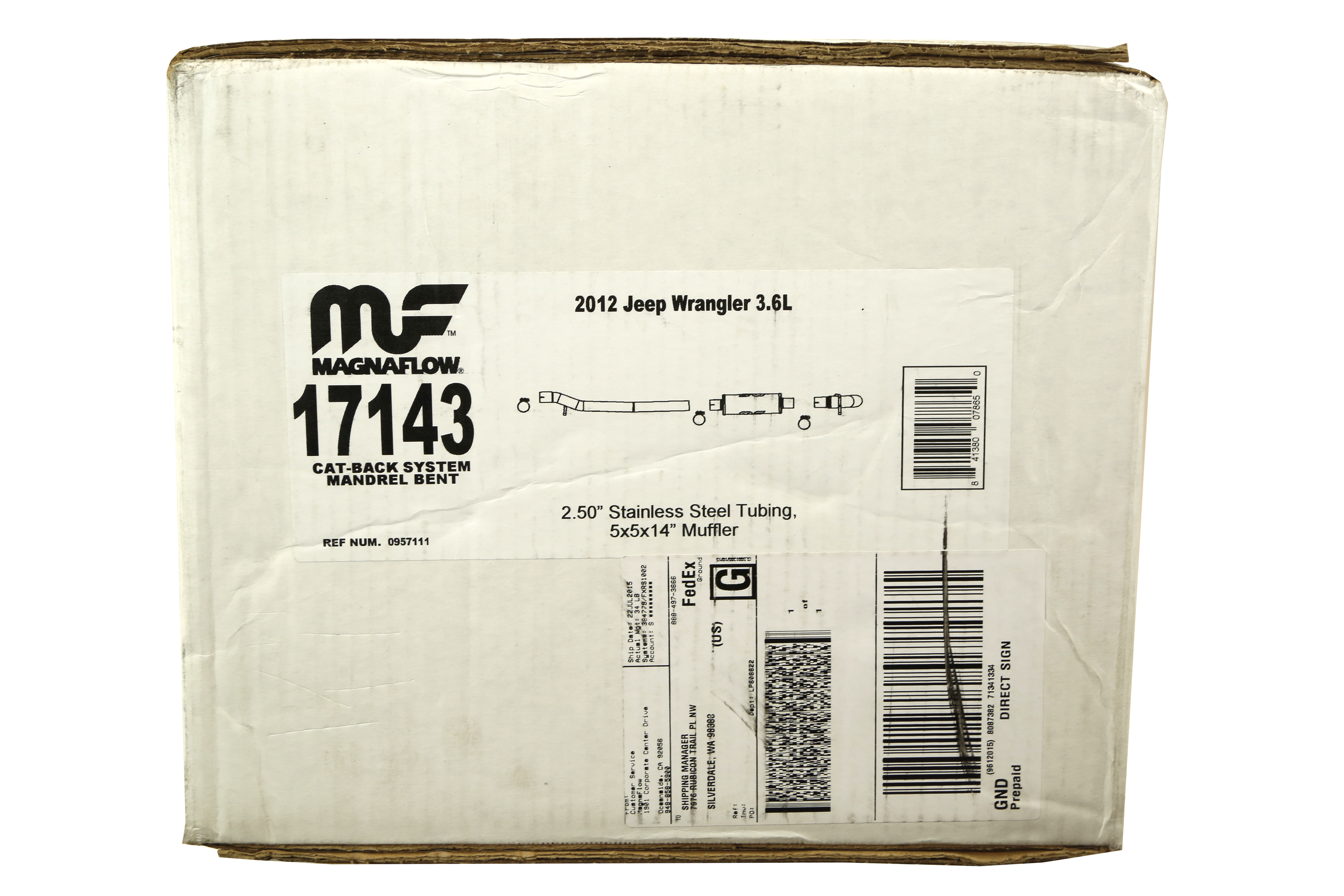 Magnaflow Off Road Pro Series Cat-Back Exhaust System - JK 4dr 2012+