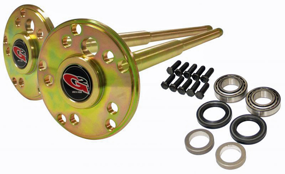 G2 Axle & Gear Dana 44 Rear Locker 35 Spline Gold Axle Shaft - JK