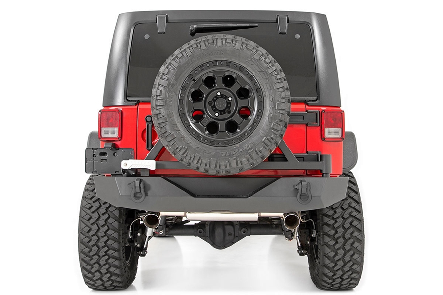 Rough Country Rock Crawler Rear HD Bumper w/ Tire Carrier  - JK
