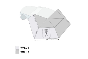 Overland Vehicle Systems Nomadic 270LT Awning Walls Kit - Driver Side