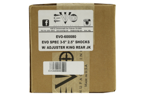 EVO Manufacturing Spec King Driver/Passenger Shocks Rear 3-5in Lift   - JK