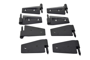 Kentrol 8-Pieces Door Hinge Set - Powdercoat Black  - JK 4Dr