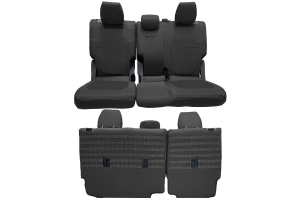 Bartact Tactical Bench Seat Cover, No Armrest - All Black - Bronco 4dr 2021+