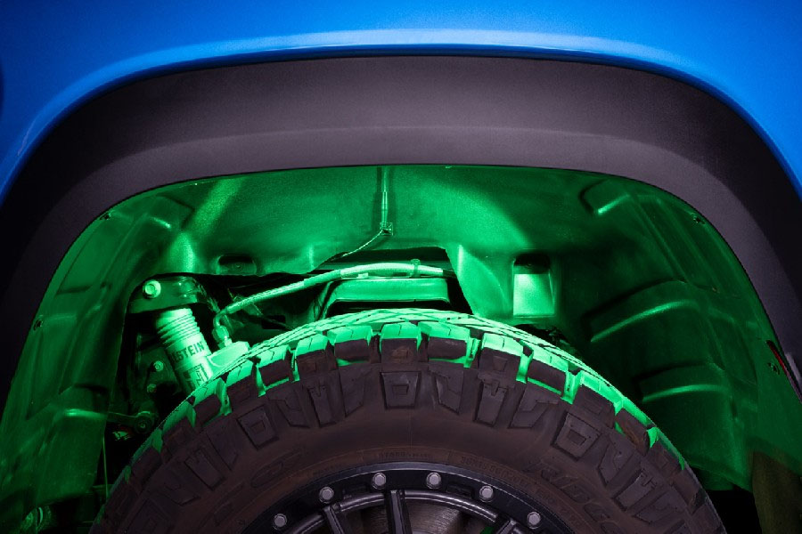 Diode Dynamics Stage Series Single-Color LED Rock Light w/ Bare Wire - Green