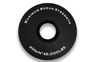 Overland Vehicle Systems Combo Pack Soft Shackle 5/8in w/Collar 44500 lb Recovery Ring 6.25in 45000 lb - Black