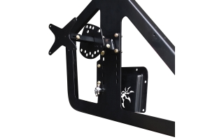 Poison Spyder Frame Mounted Tire Carrier w/ Camera Mount - Black - JL 