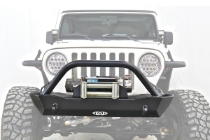 LOD Destroyer Shorty Front Bumper w/ Bull Bar - Black Texture - TJ/LJ/YJ