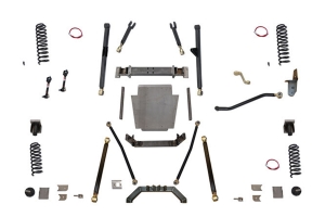 Clayton 6.5in Long Arm Lift Kit w/ Rear Coil Conversion Buckets - XJ 1984-01