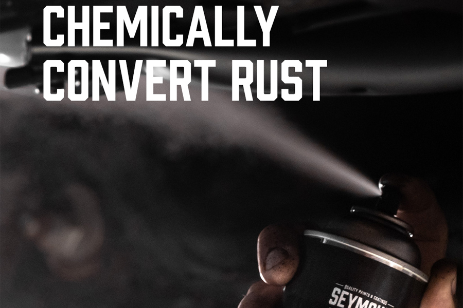 Seymour Paint Rust-to-Primer Converter Spray Paint, 12oz - Matte Black 