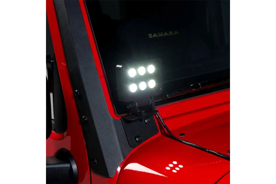Putco Luminix Windshield Mounted LED Block Lights Kit - JK 