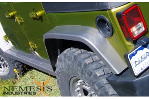 Nemesis Industries Notorious Rear Flare w/Skeletos, Semi Gloss Black Powder Coating Aluminum - JK