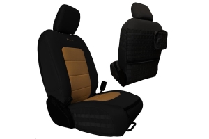 Bartact Tactical Front Seat Covers Black/Coyote - JL 4dr