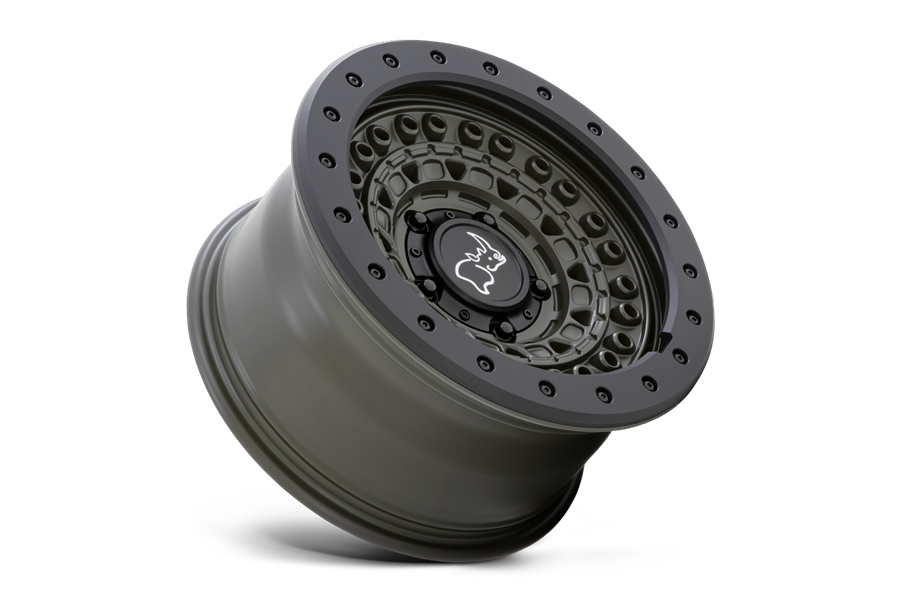 Black Rhino Barricade Wheel, 17x8.5 5x5 -34mm - Olive Green - JT/JL/JK