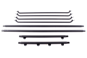 Jeep JK 4DR Smittybilt SRC Roof Rack Kit Black Jeep Unlimited Rubicon 2007 2018 76717 Northridge4x4