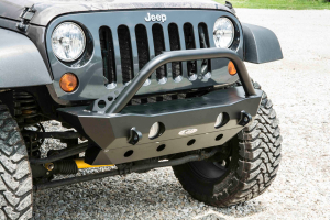 LOD Destroyer Shorty Front Bumper w/ Bull Bar Black Powder Coated - JK