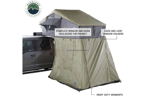Overland Vehicle Systems Nomadic 3 Roof Top Tent Annex, Green Base With Black Floor & Travel Cover
