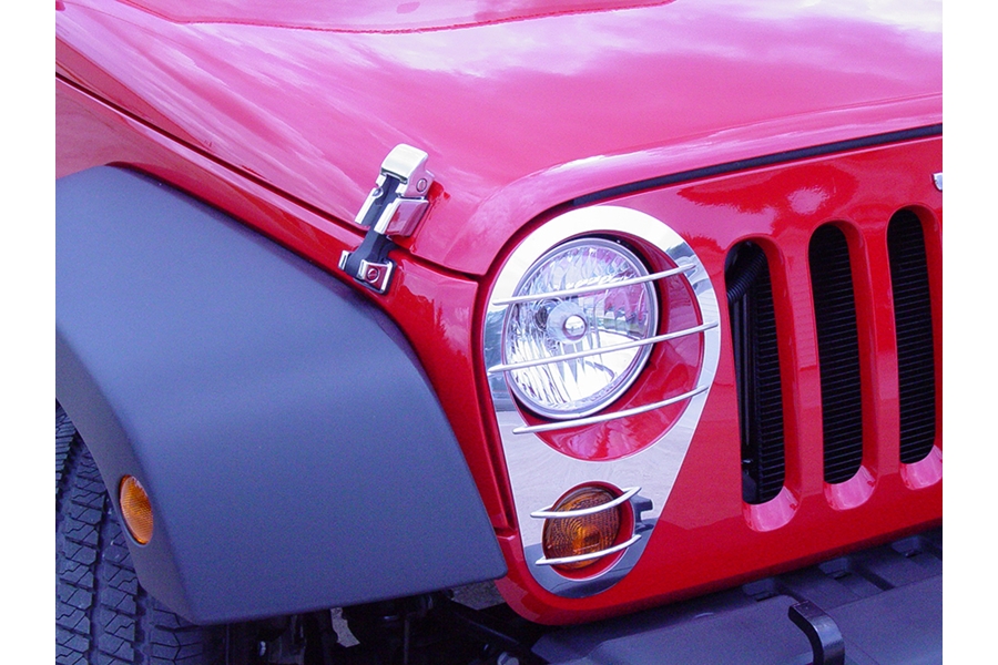 Kentrol Headlight Guard Set - Polished Silver  - JK 