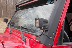 Rough Counrtry Lower A-Pillar Light Mounts  - TJ