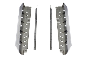 Motobilt Crusher Series Rocker Guards w/ Step - Bare Steel - JL 4Dr