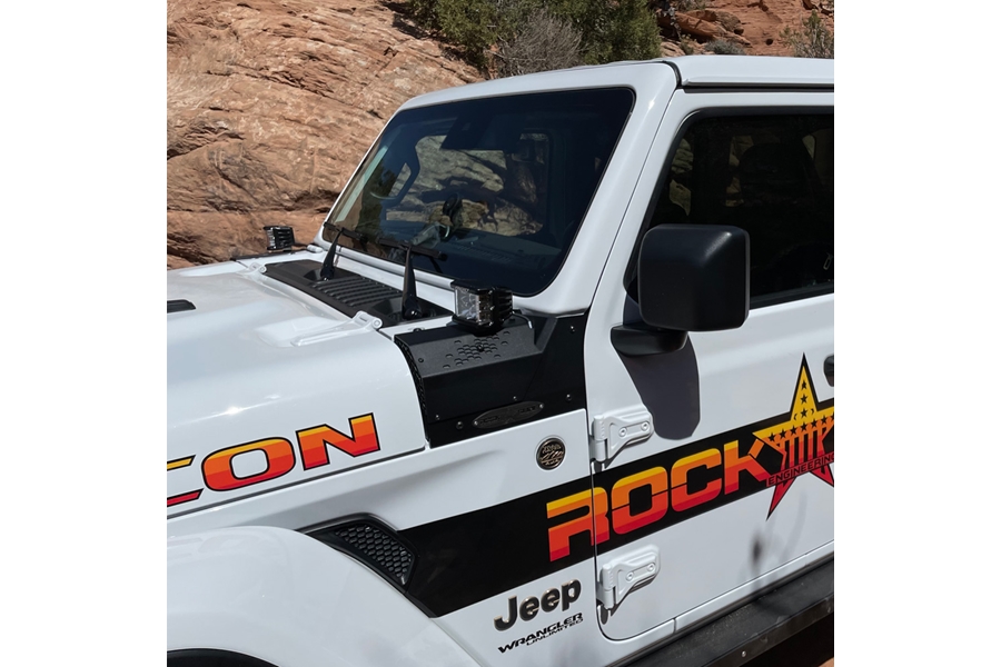 Rock Slide Engineering Lower Larger Cowl LED Light Bracket Kit - JT/JL Mojave/Recon/392 Only