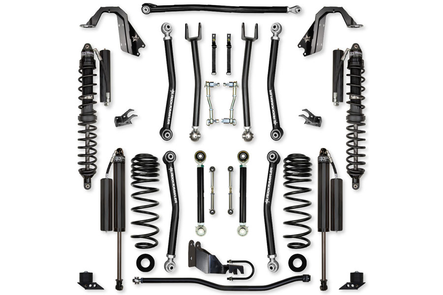 Rock Krawler 4.5in X-Factor Coilover Mid-Arm Lift Kit - Stage 1 ( Part Number: JL45XF-4XECS)